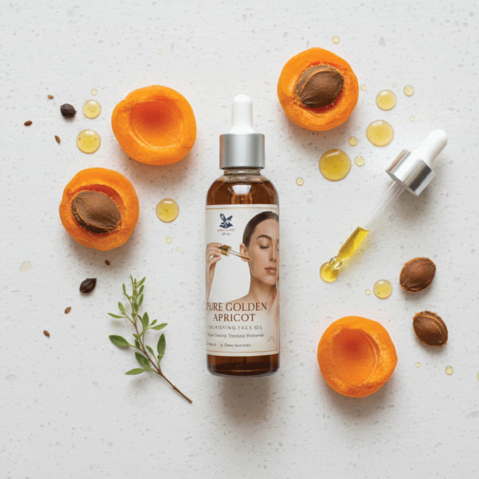 Pure golden apricot nourishing face oil